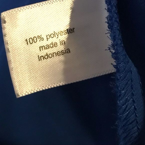 LANE BRYANT 20 Cobalt Blue cold shoulder long sleeve top keyhole back - Picture 5 of 9